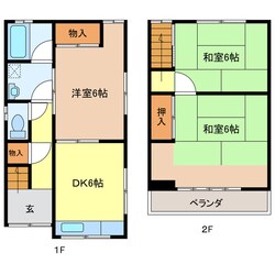 新庄借家（1963-2）の物件間取画像